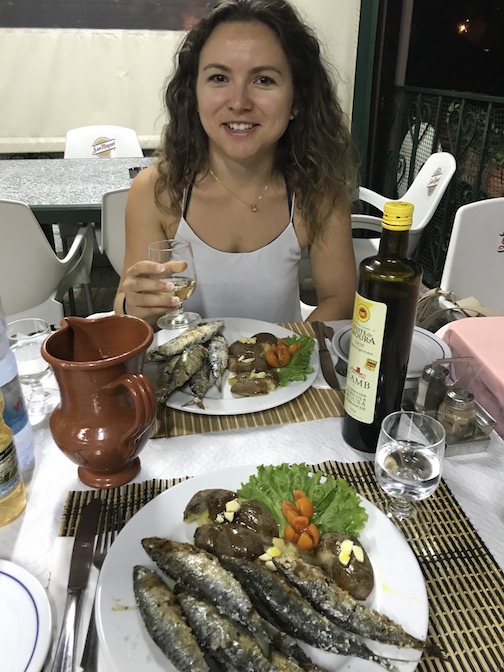 grilled sardines