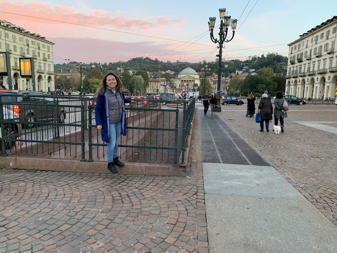In a square of Turin